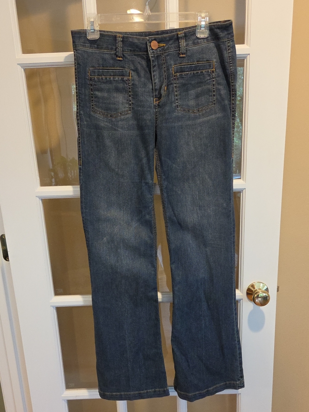 CAbi Women's Dark Blue Flare Jeans Size: 6